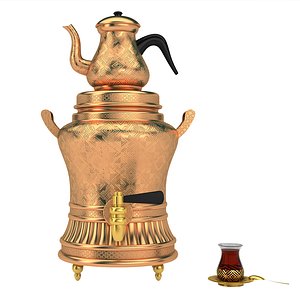 luxury turkish arabic tea 3D model