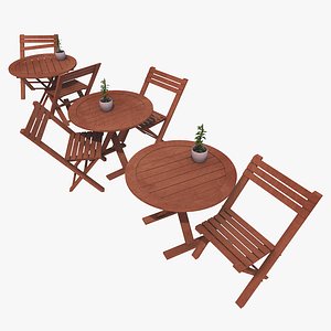 3d model designs old table seat