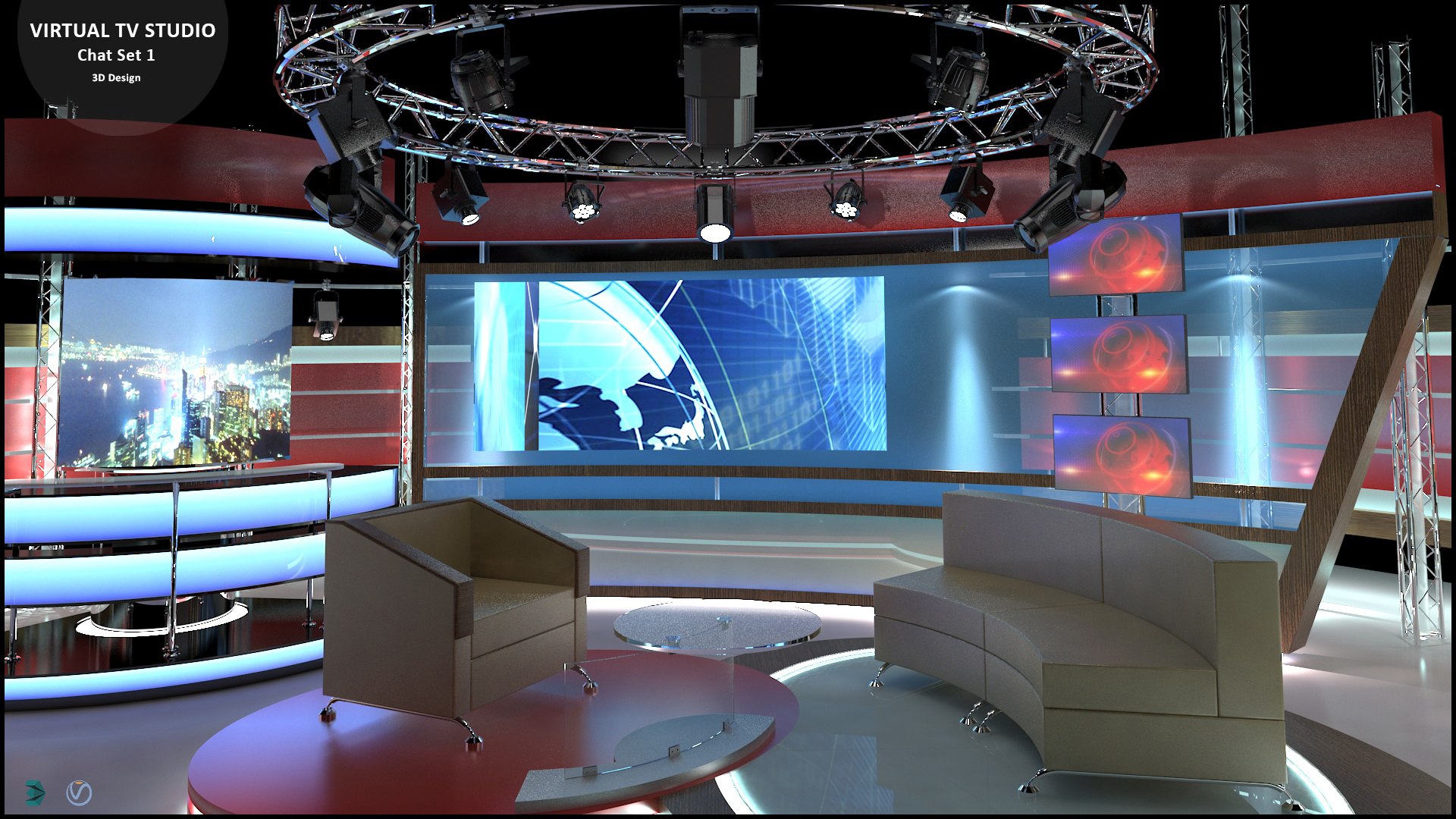 3D Virtual TV Studio Sets - Collection Vol 12 - 4 PCS DESIGN model https://p.turbosquid.com/ts-thumb/Fc/iUYMZ4/vC/04chatset151920x1080/jpg/1670864317/1920x1080/fit_q87/34367f2a9a55d2134ae9d048f56686af0e0a0c9b/04chatset151920x1080.jpg