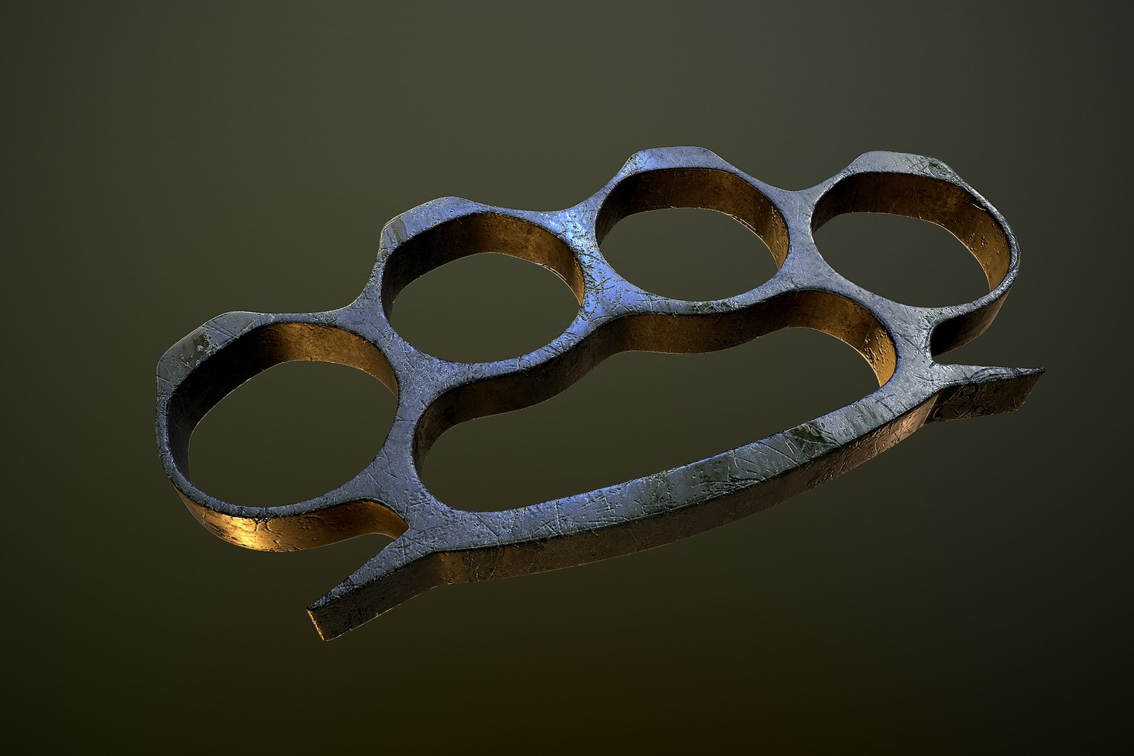 spiked brass knuckles 3D model 3D printable
