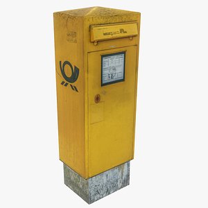 German Mailbox lowpoly 3D model