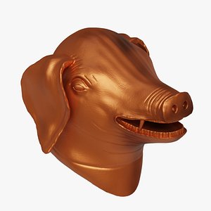 3D Pig bronze heads Old Summer Palace China Statue
