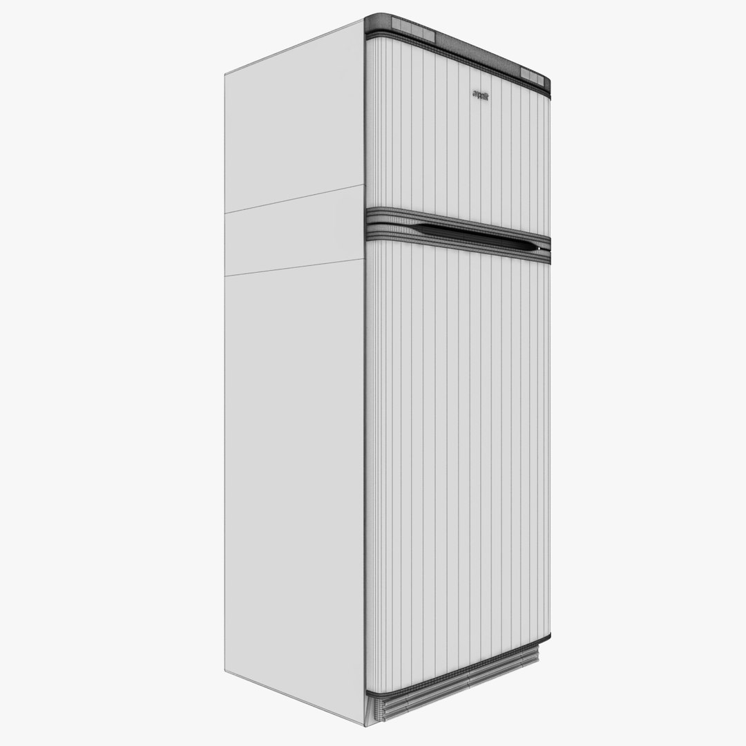 3d Refrigerator Red Model