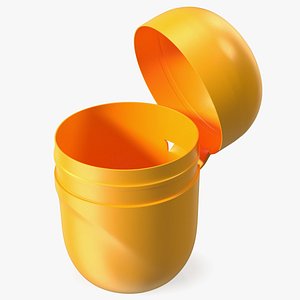 Open Dark Kinder Egg Plastic Container model