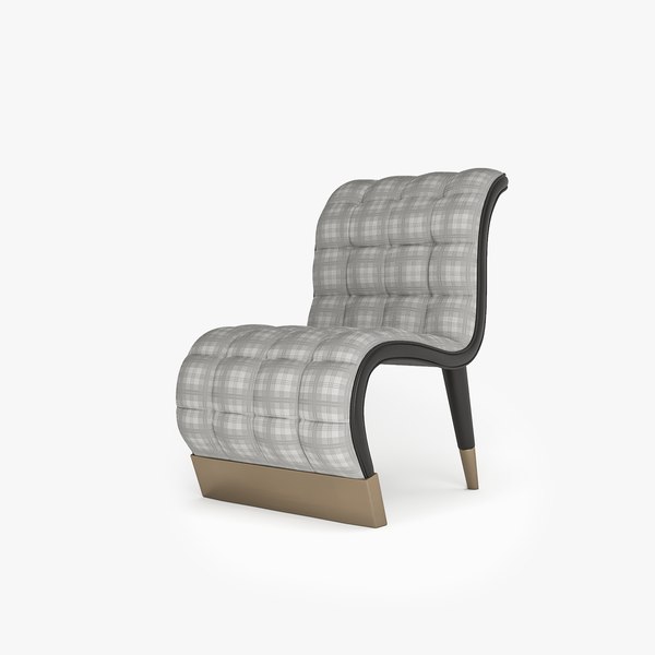 Bonnie Chair Plaid Fabric 3D model TurboSquid 2041111