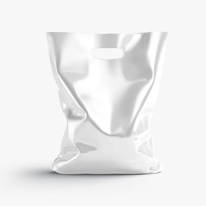 Die-cut plastic bag stand 3D