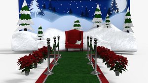 Santa mall For christmas Low-poly 3D model 3D model