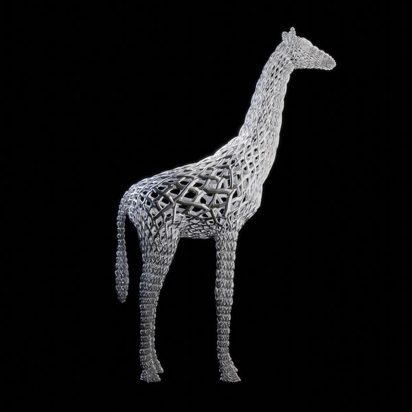 Полигональная фигура из металла жираф 