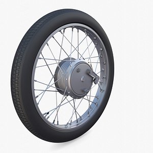 3D Moped wheel low poly model