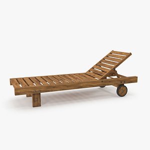Outdoor Wood Lounge 3D model