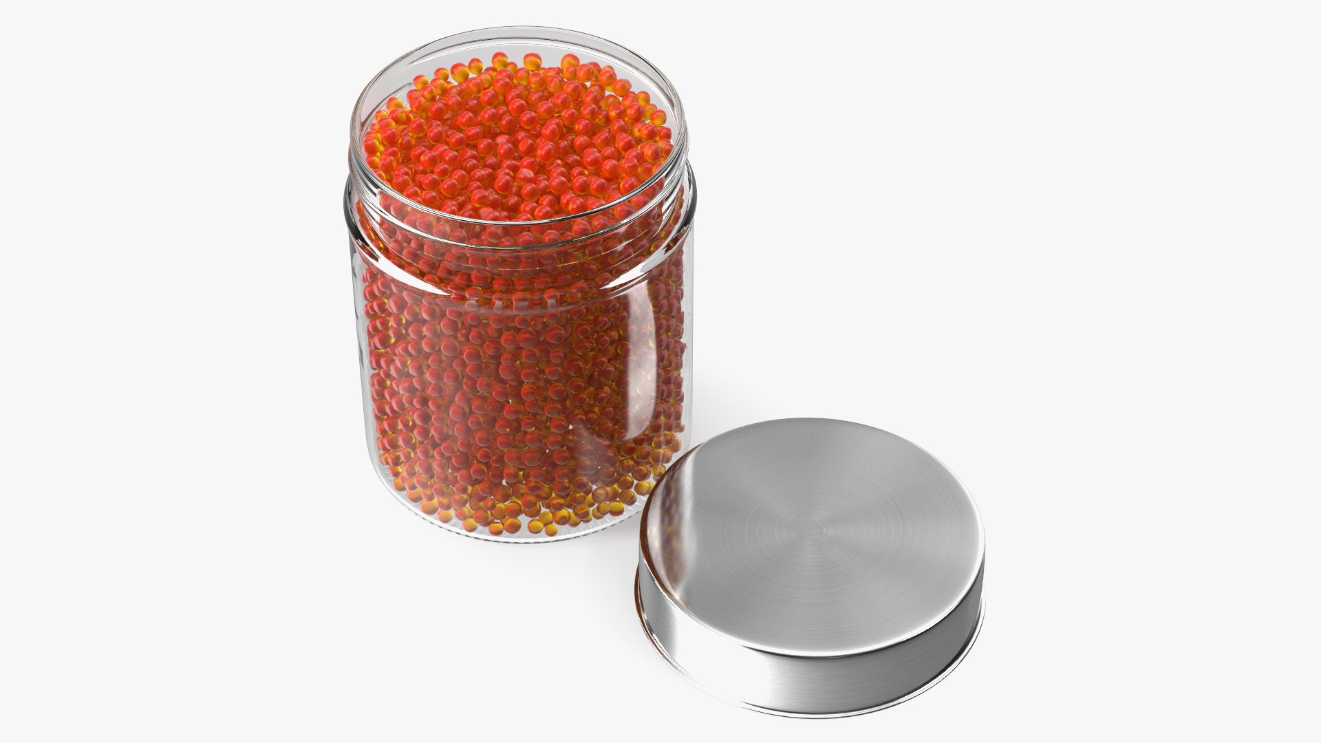 Red Caviar in Jar 3D model preview