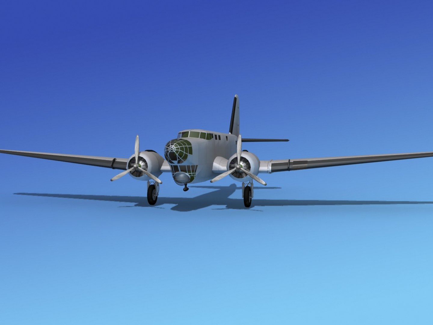 3d model of douglas b-18 bolo bomber