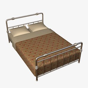 brass bed 3d 3ds