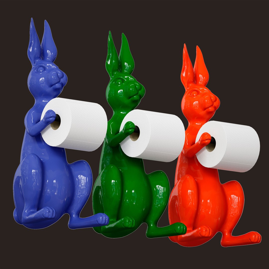 Hare  Rabbit - Toilet roll holder 3D model https://p.turbosquid.com/ts-thumb/Fd/fze1v5/6b/c0002/jpg/1642010478/1920x1080/fit_q87/17a3a08b303be7dd5518f4b350a4d368104de36a/c0002.jpg