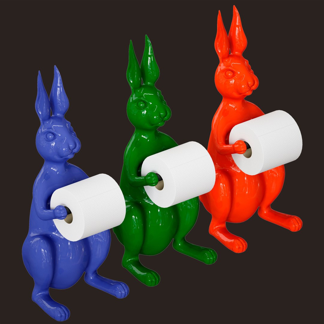 Hare  Rabbit - Toilet roll holder 3D model https://p.turbosquid.com/ts-thumb/Fd/fze1v5/GE/c0003/jpg/1642010480/1920x1080/fit_q87/a01de7578ec7798cfd9d3f446c5f60b99e7271e4/c0003.jpg