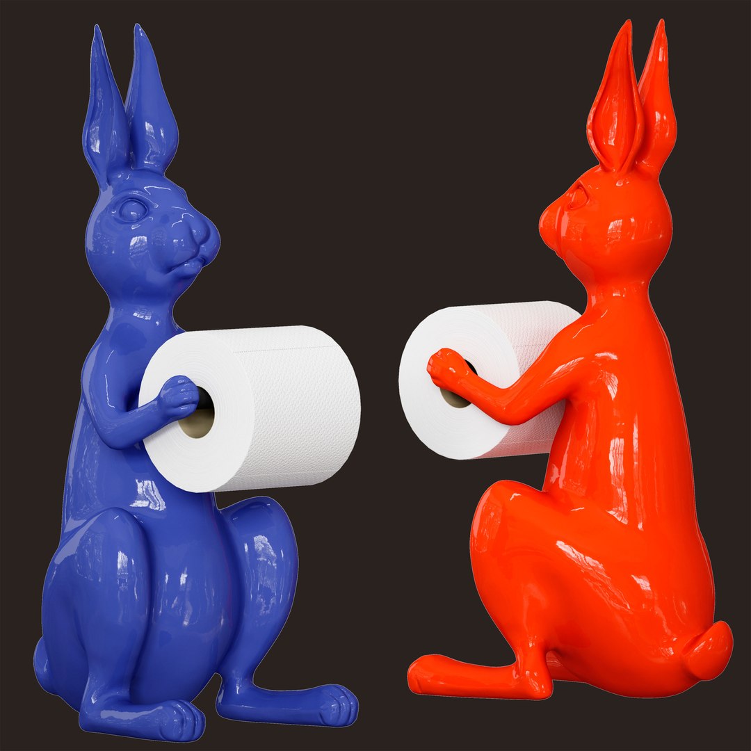 Hare  Rabbit - Toilet roll holder 3D model https://p.turbosquid.com/ts-thumb/Fd/fze1v5/cg/d0000/jpg/1642010478/1920x1080/fit_q87/8951876c23143decd590049337e2a5573610df0e/d0000.jpg