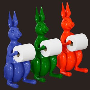 Hare  Rabbit - Toilet roll holder 3D model