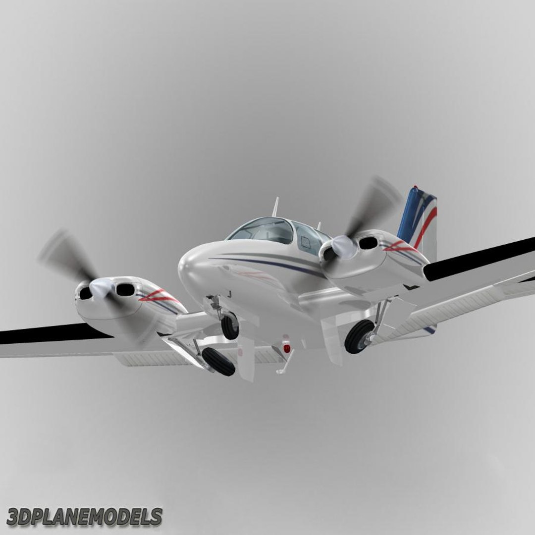 3d Beechcraft Baron B58 Private