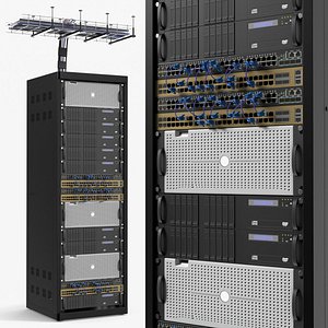 Network Rack with Cable Basket
