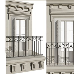 Paris Balcony 3D model