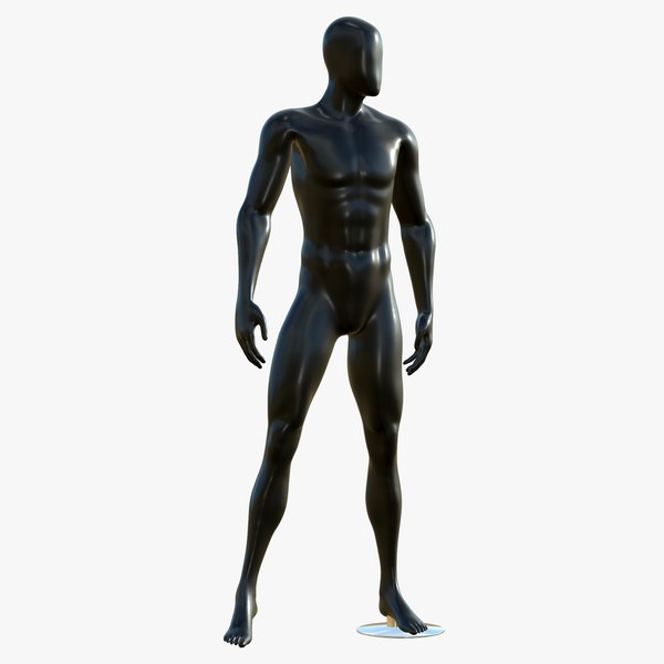 Torso De Maniquí Deportivo Hombre Negro Modelo 3D $49 - .3ds