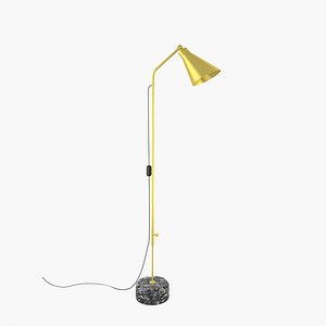 3D Golden-Marble Standing Lamp