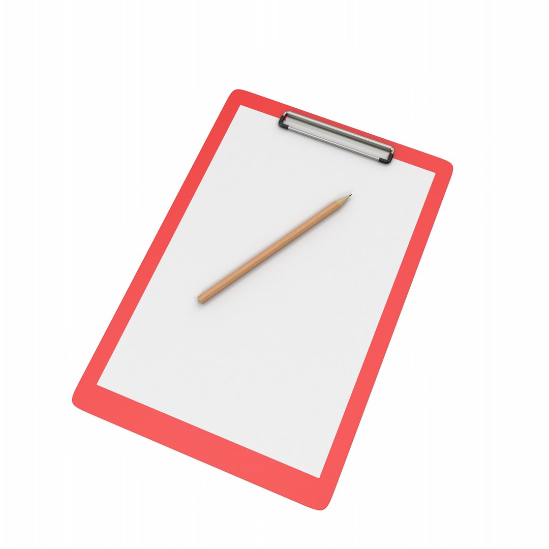 3D stationary office pencils model https://p.turbosquid.com/ts-thumb/Fe/1v8rTy/B6/redclipboardandpencil.c02.2k/png/1605710412/1920x1080/fit_q87/bbf17a40489f93339249a6f3c41ffa7ae32b8b27/redclipboardandpencil.c02.2k.jpg
