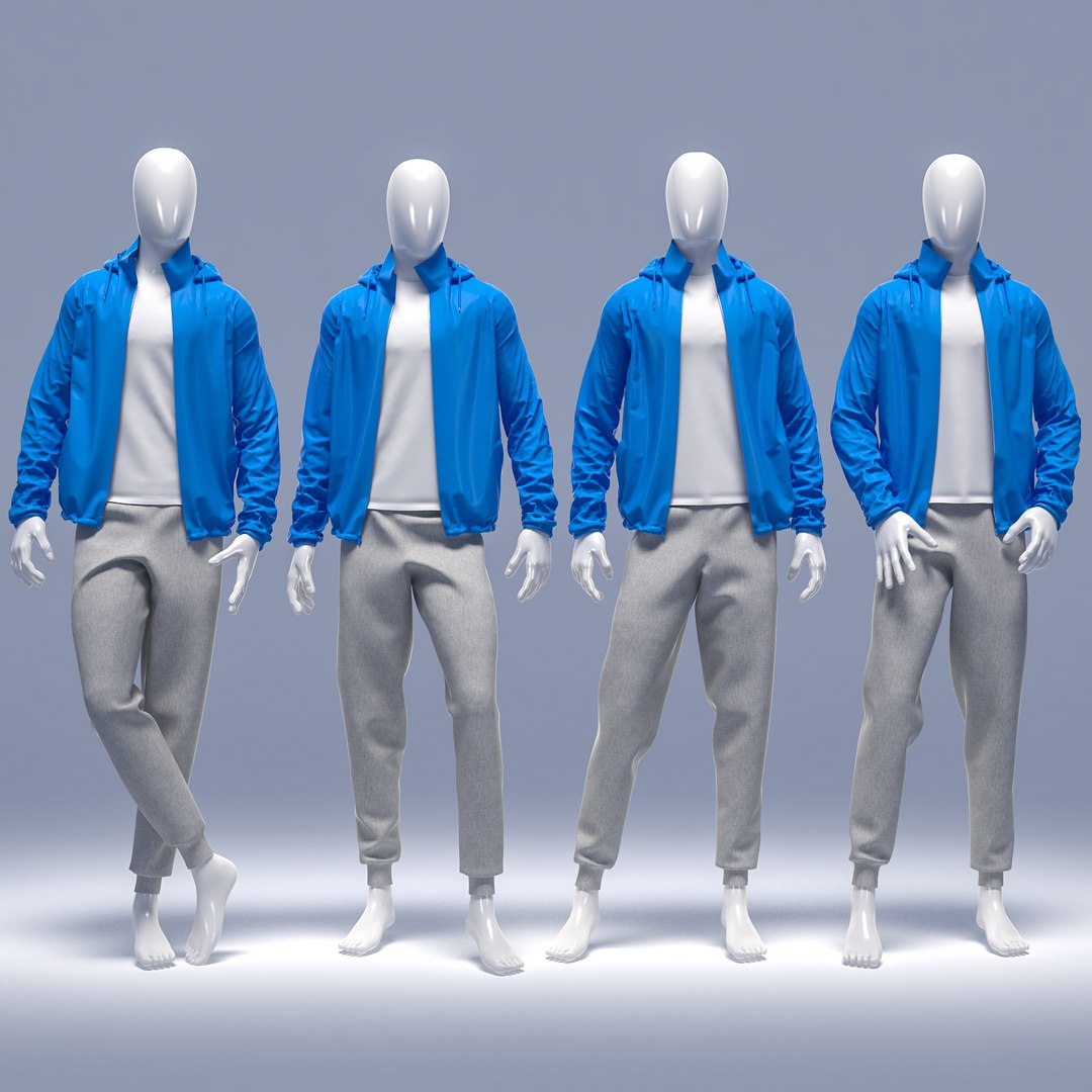 Male mannequins whith clothes FULL PACK 3D Model Collection