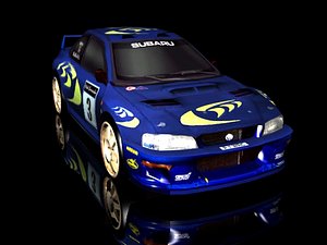 3d subaru impreza rally car model