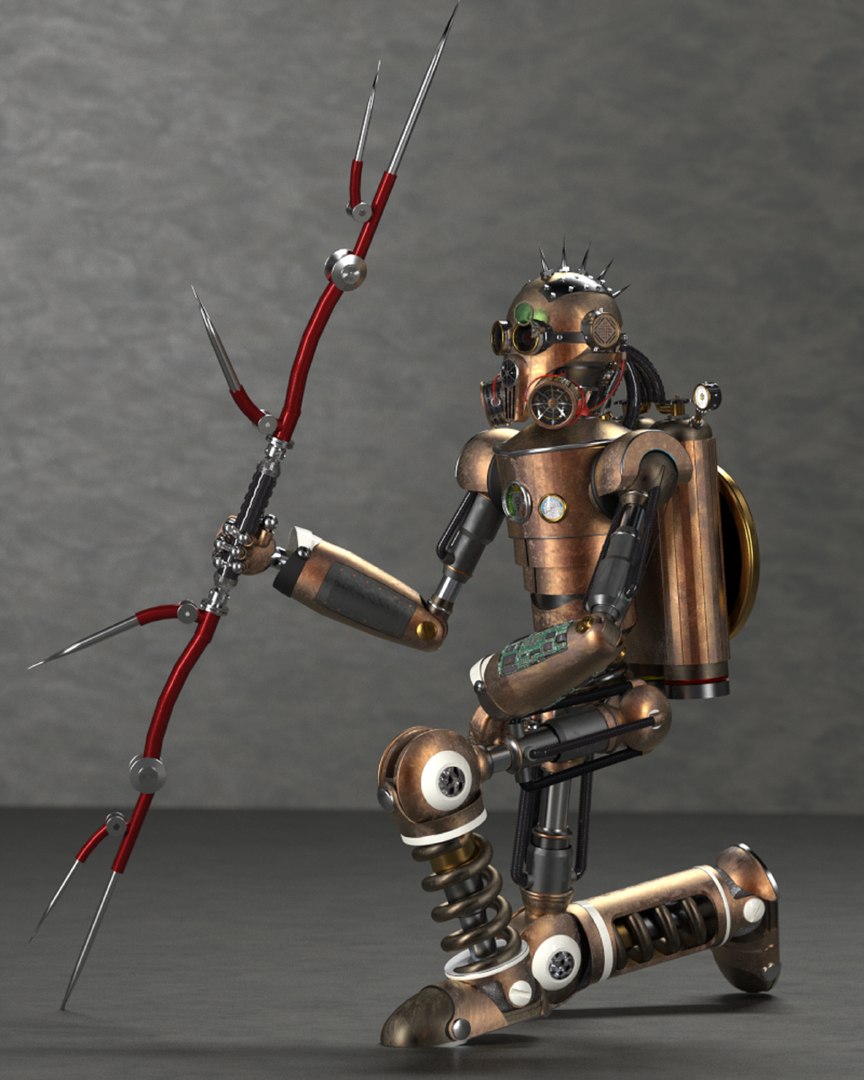 3D Steampunk model robot with bow and arrow model https://p.turbosquid.com/ts-thumb/Fe/ATP4RK/BZ/sp_robot_x2/png/1767458706/1920x1080/fit_q87/24296c48835722302da8b7a82771c683a64623a7/sp_robot_x2.jpg