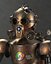 Steampunk-Modellroboter mit Pfeil und Bogen