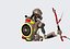 Steampunk-Modellroboter mit Pfeil und Bogen