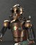 Steampunk-Modellroboter mit Pfeil und Bogen