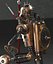 Steampunk-Modellroboter mit Pfeil und Bogen