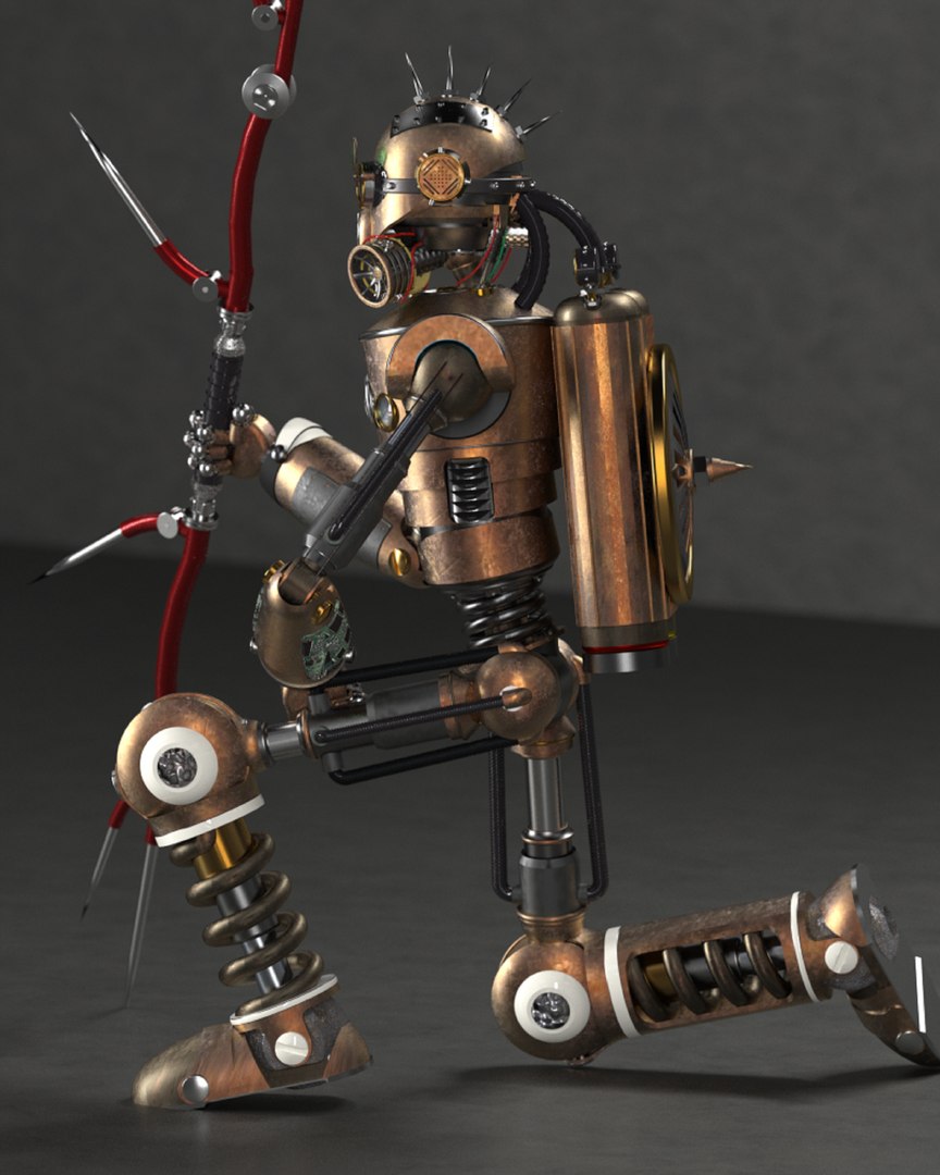 3D Steampunk model robot with bow and arrow model https://p.turbosquid.com/ts-thumb/Fe/ATP4RK/w5/sp_robot_x6/png/1767458710/1920x1080/fit_q87/f745e08797b18fb873eb7add6587e83db5172eb6/sp_robot_x6.jpg