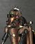 Steampunk-Modellroboter mit Pfeil und Bogen