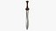 Fantasy Sword RPG Grec Xiphos Couteau One Handed Machete Sword Blade Shortsword Dagger Kopis