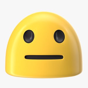 3D Neutral Face Android Emoji model