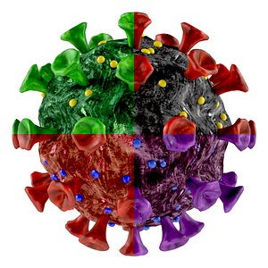 corona virus pack 3D model