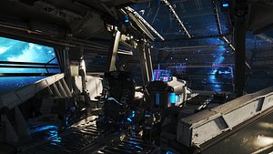 Spaceship Cockpit v6 3D model