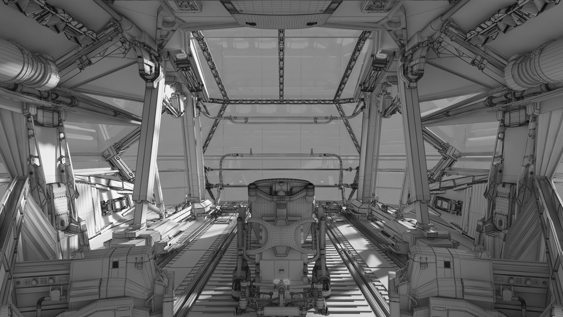 Spaceship Cockpit V6 3D Model TurboSquid 2014688