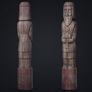 3D Wooden Totem 9