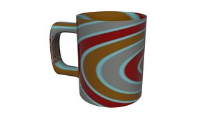 colourful cup coffee 3d c4d