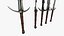 Épée fantastique RPG Épée à deux mains danoise Bastard Blade Greatsword Zweihander Claymore Broadsword