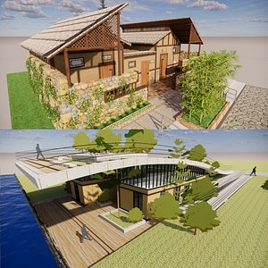 Public Restroom Building -B9 3D model