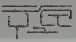 3D model Industrial Pipe Collection