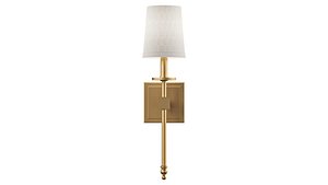 Dewayne 1-Light Metal Wallchiere with Linen Shade