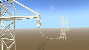 hydro towers 3D model