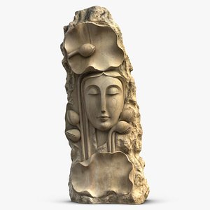 3D sculpture woman face model