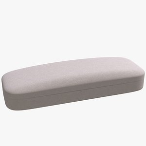 white leather glasses case 3D